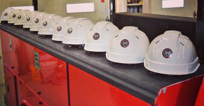 Crew hard hats